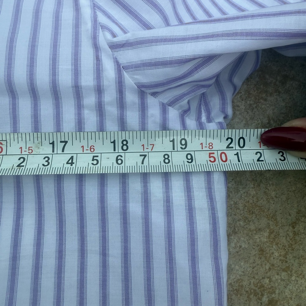 Isaia Lavender Striped Dress Shirt - Picture 9 of 13